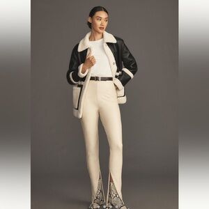 COPY - Avec Les Filles high-waisted faux leather split leggings ivory large str…